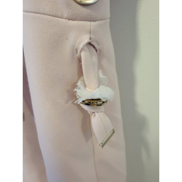 RTR size 20 Badgley Mischka Blush pink sleeveless grommet waist midi dress 2x - Picture 6 of 7